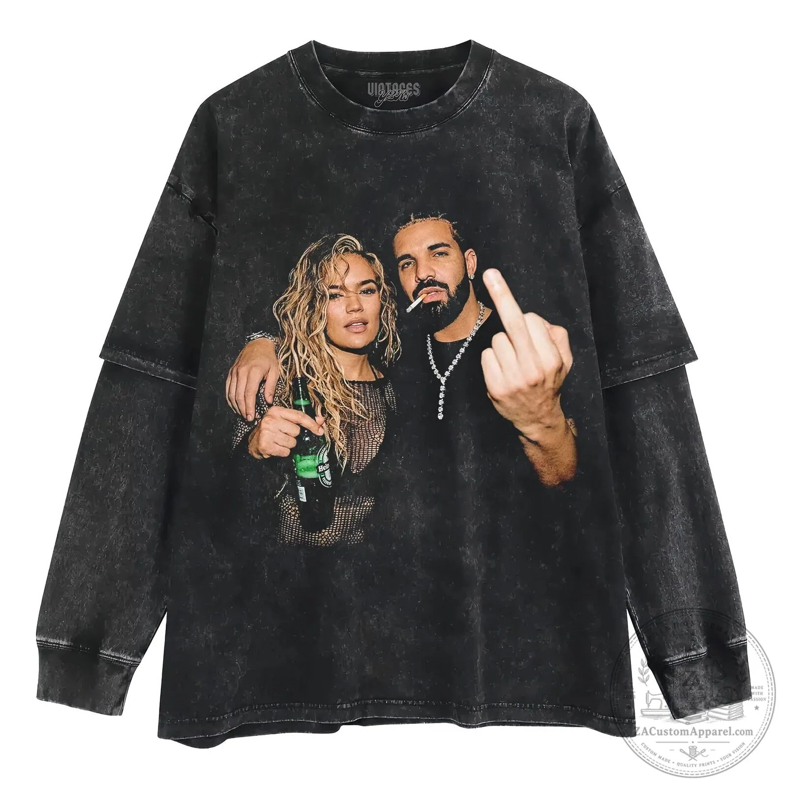 Drake and Karol G Music Concert Photo Black Graphic T-Shirt 10 Drake and Karol G Music Concert Photo Black Graphic T-Shirt