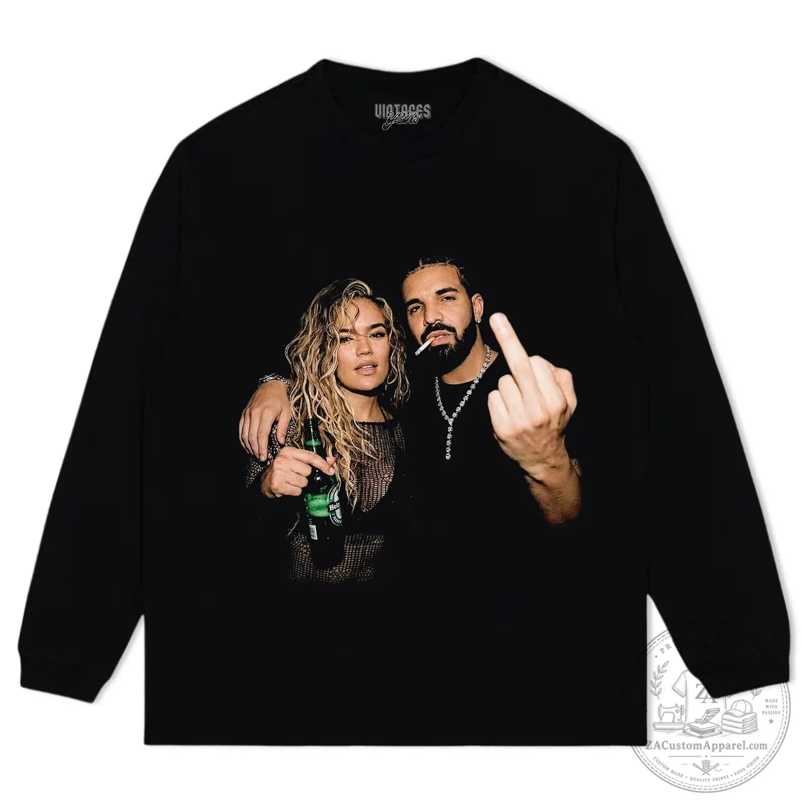 Drake and Karol G Music Concert Photo Black Graphic T-Shirt 11 Drake and Karol G Music Concert Photo Black Graphic T-Shirt